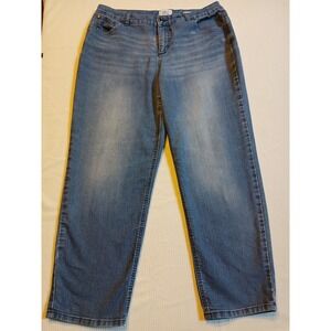Just My Size By Hanes, Womens Classic Fit Blue Denim Straight Leg Jeans SZ 18